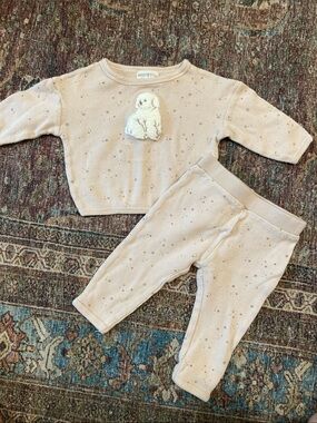 4/$20 Rabbit & Bear Neutral Baby Two-Piece - Dog